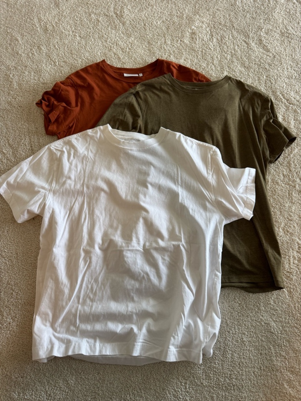Men's Weekday Sweden T Shirts lot of 3 Sz M White Green Orange
